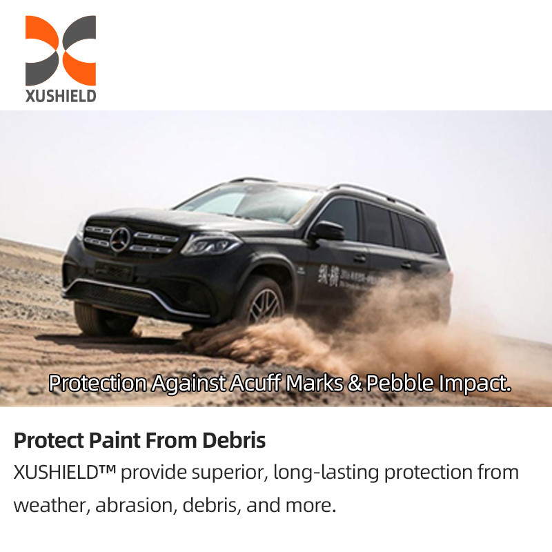 XUSHIELD 8.5mil Высокая глянцевая гидрофобность высокое качество Противоподразнительное тепловое восстановление Прозрачная защитная пленка от автомобильной краски TPU