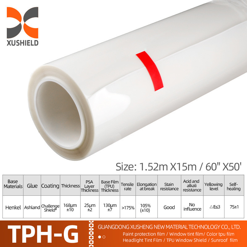 XUSHIELD 7 Mil 6 Mil PPF пленка против царапин самовосстанавливающаяся PPF TPH блестящая прозрачная каркасная пленка для автомобилей