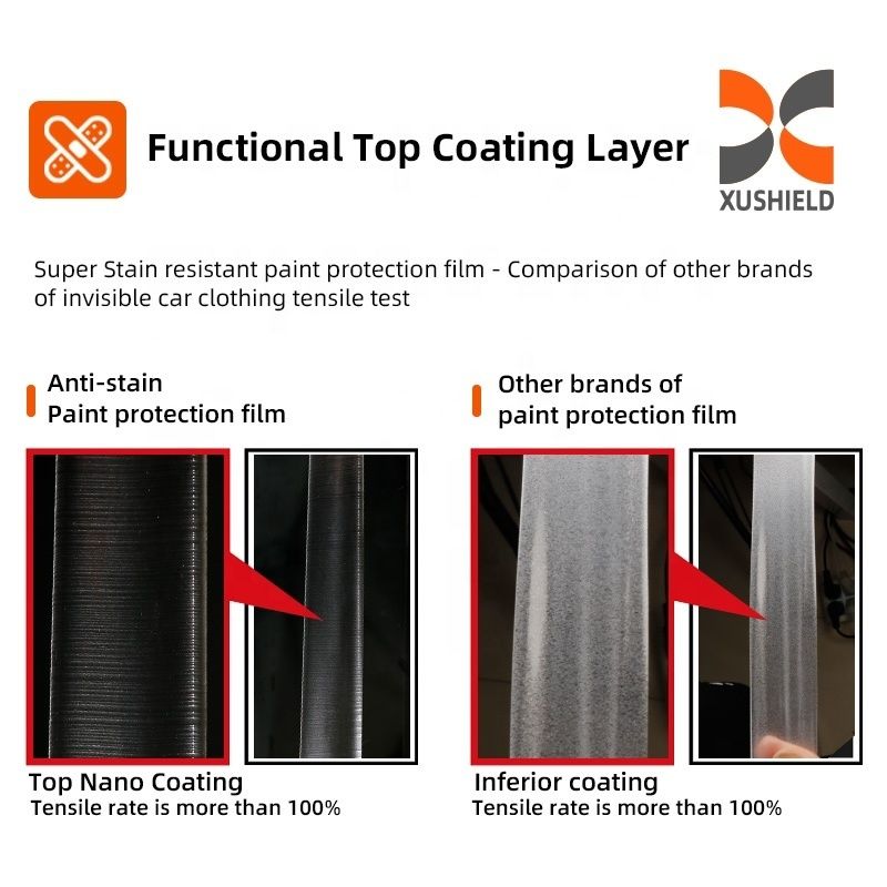 Чёрная защитная пленка TPH/TPU PPF для автомобилей 5-8 лет на открытом воздухе